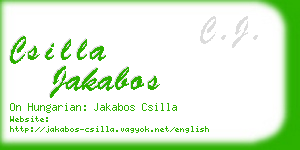 csilla jakabos business card